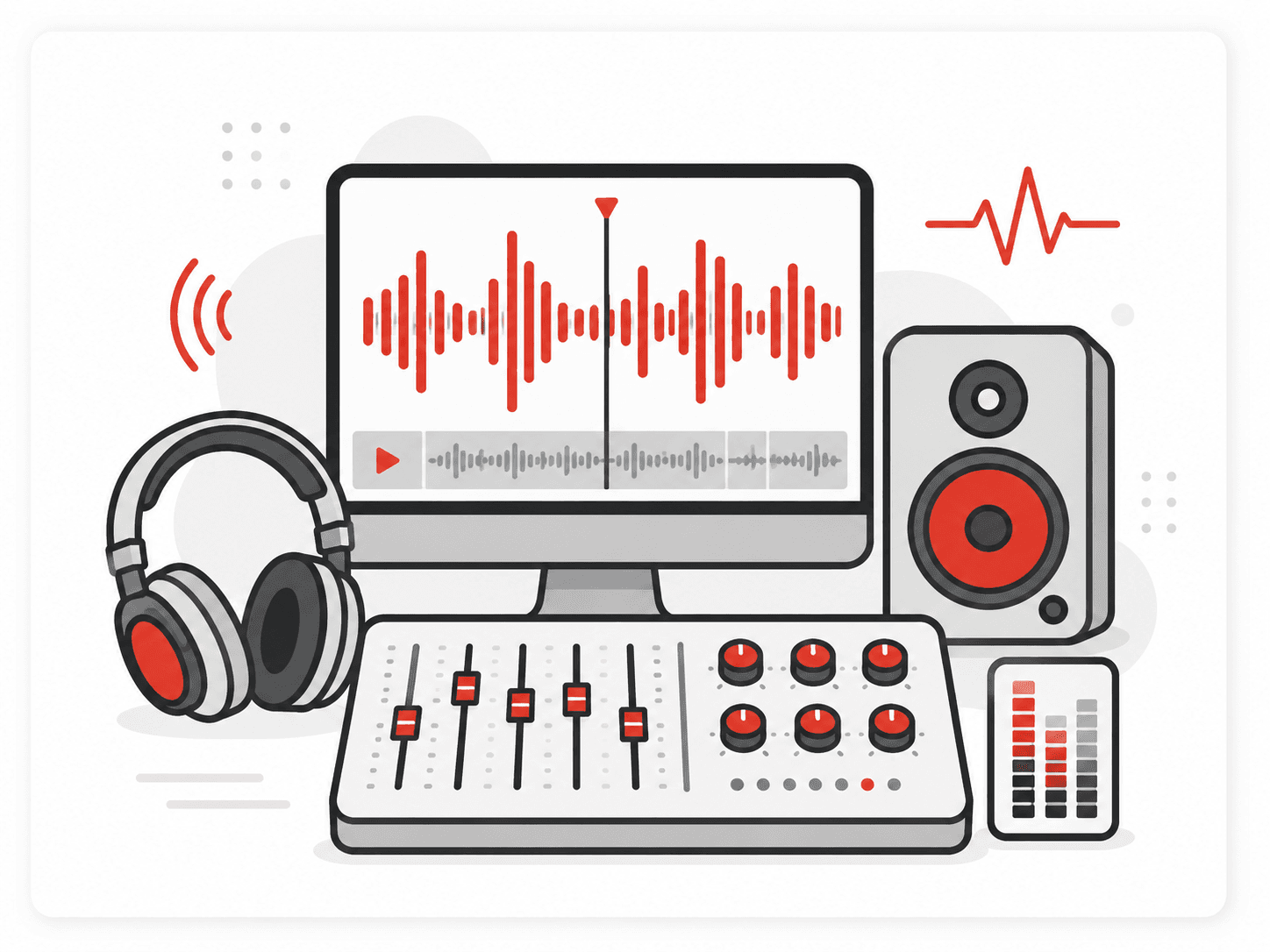 Audio Editing & Post Production illustration