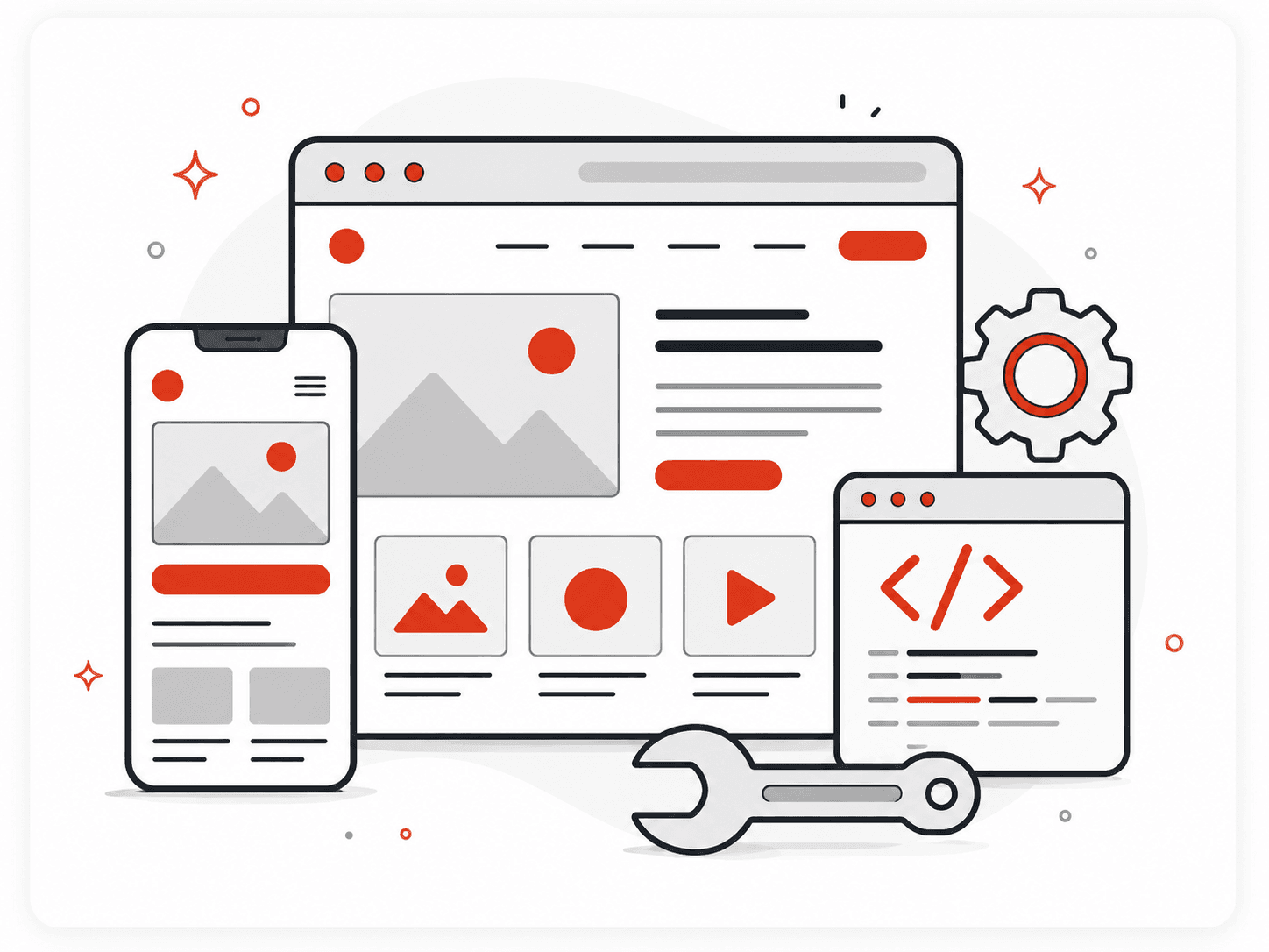 Website Design & Development illustration